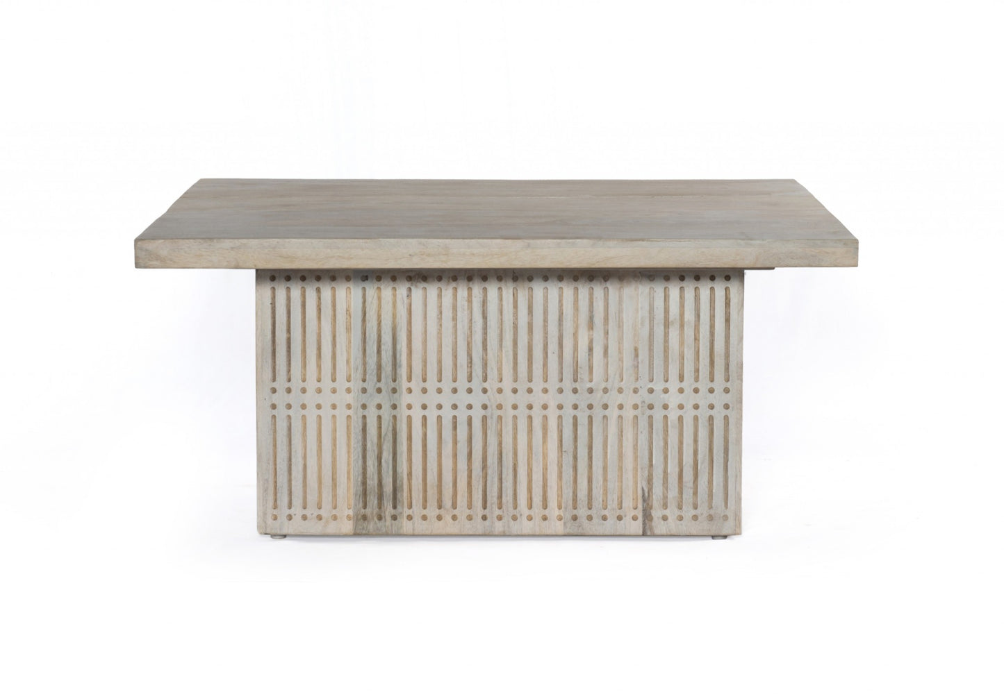 Ivory Solid Wood Lift Top Pedestal Coffee Table image 2