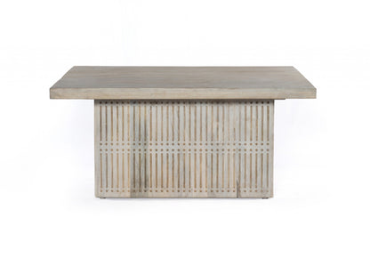 Ivory Solid Wood Lift Top Pedestal Coffee Table image 2