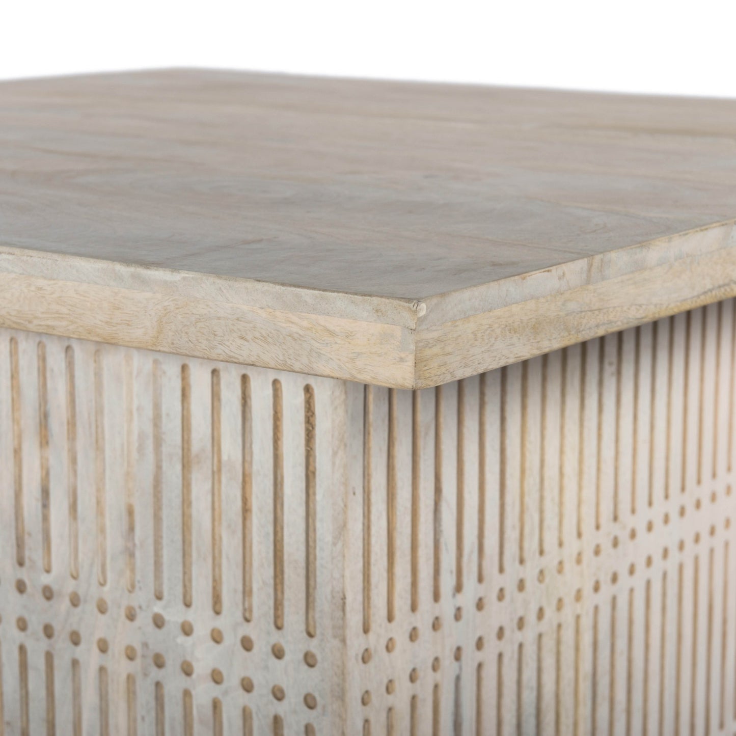 Ivory Solid Wood Lift Top Pedestal Coffee Table image 5