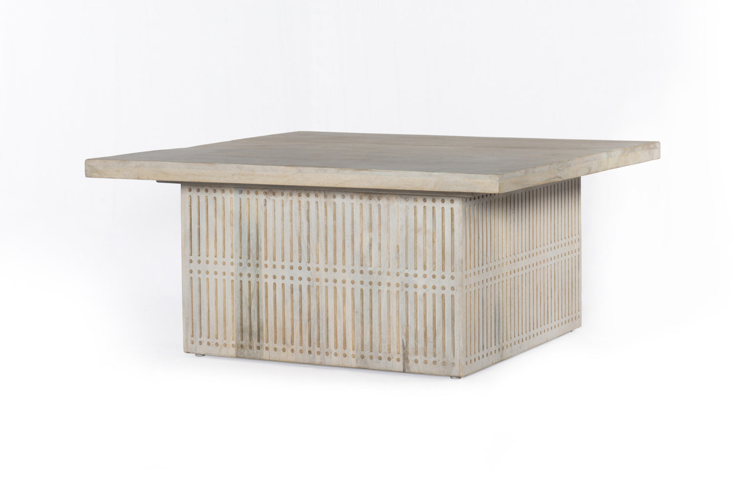 Ivory Solid Wood Lift Top Pedestal Coffee Table image 3