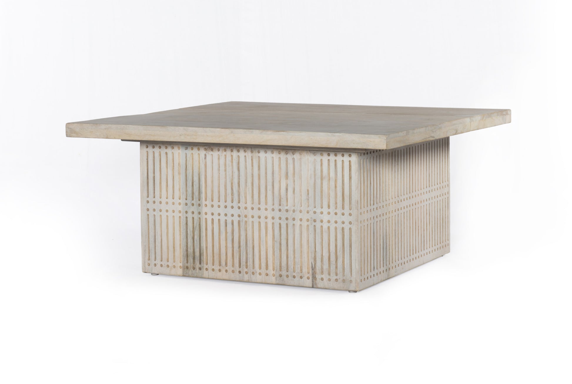 Ivory Solid Wood Lift Top Pedestal Coffee Table image 3