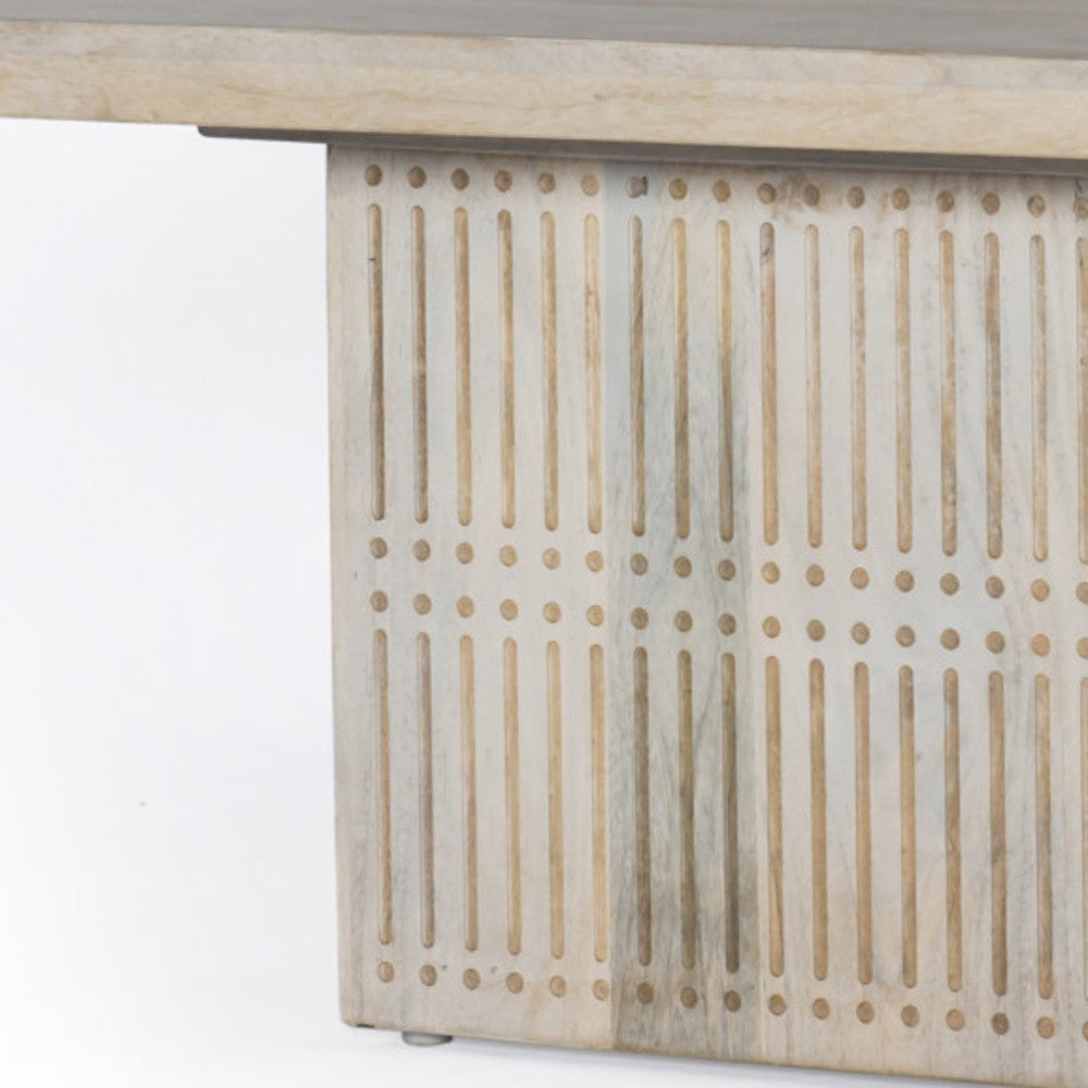Ivory Solid Wood Lift Top Pedestal Coffee Table image 6