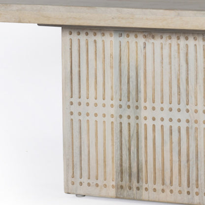 Ivory Solid Wood Lift Top Pedestal Coffee Table image 6