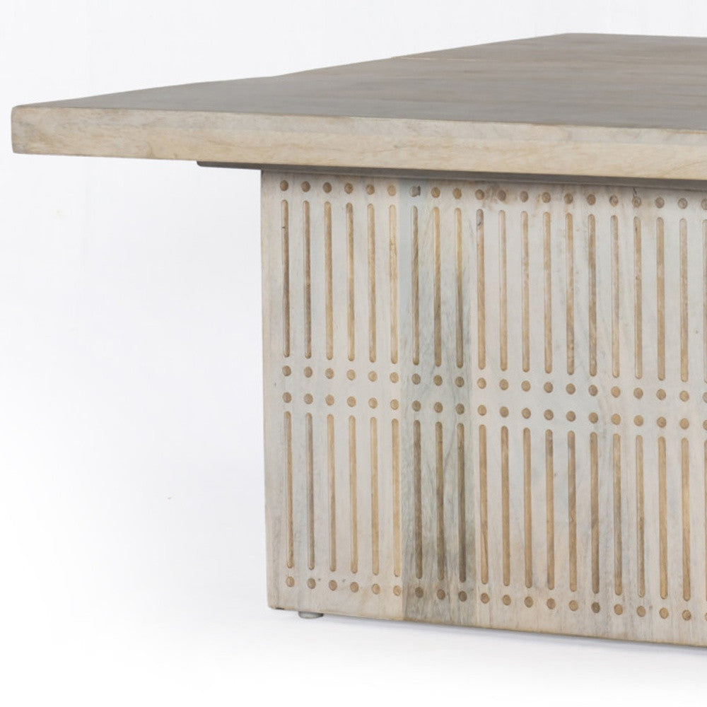 Ivory Solid Wood Lift Top Pedestal Coffee Table image 7