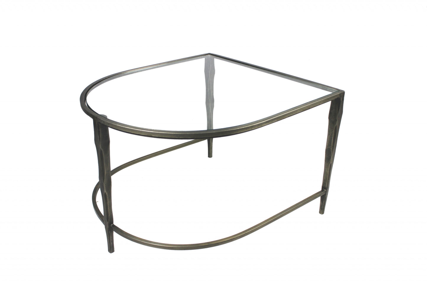 Set of 2 Black Marble Top & Glass Coffee Tables