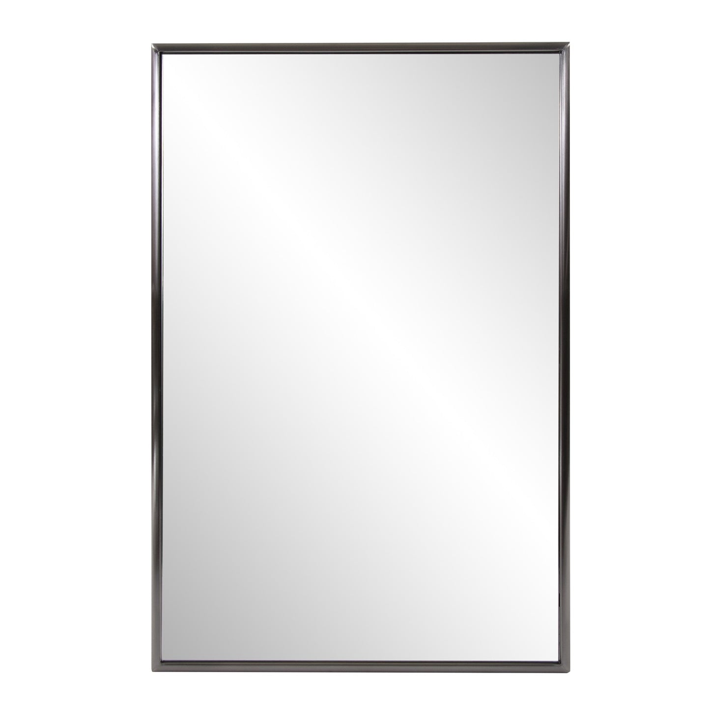 Gray Metal Framed Accent Mirror