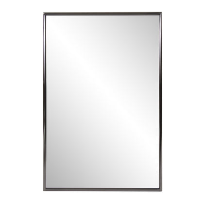 Gray Metal Framed Accent Mirror