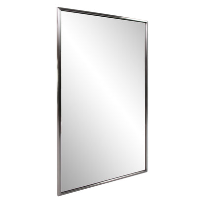 Gray Metal Framed Accent Mirror