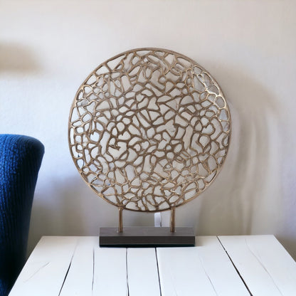 Bronze & Black Abstract Coral Sculpture