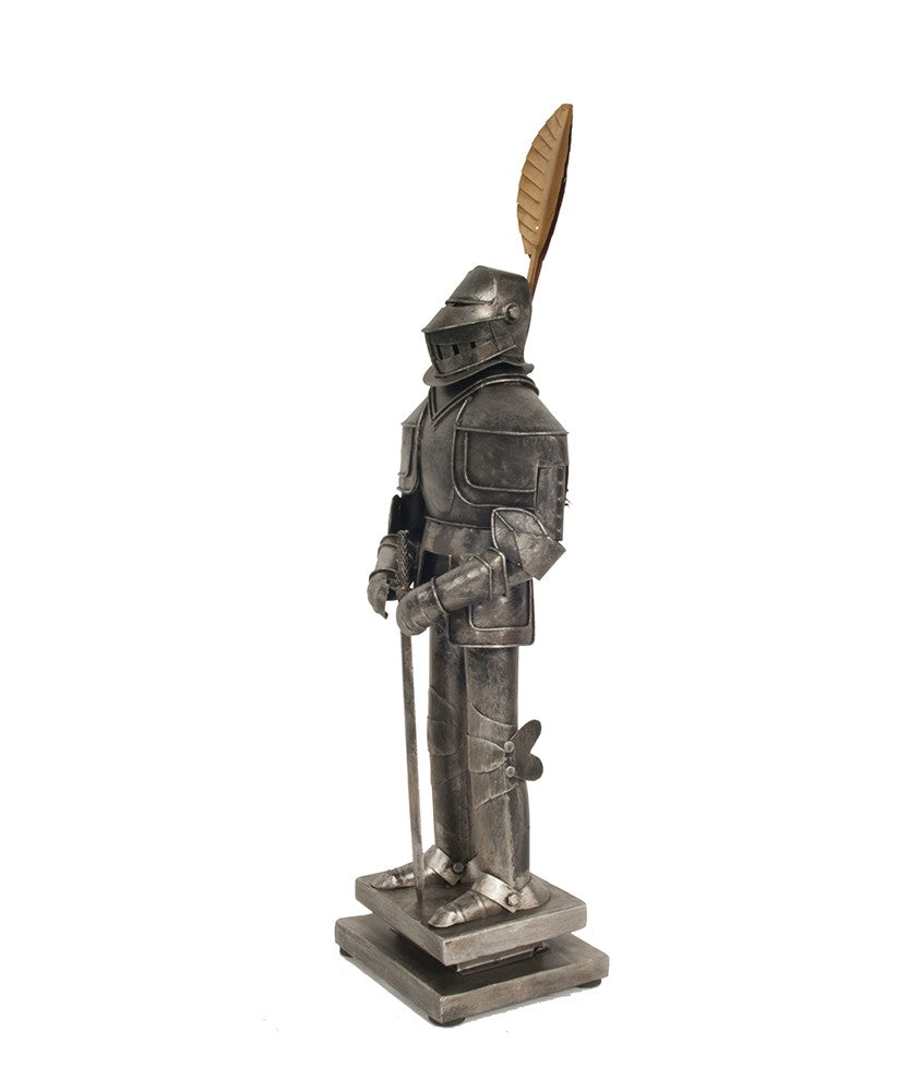 Gray Metal Hand Painted Figurine Tabletop Sculpture
