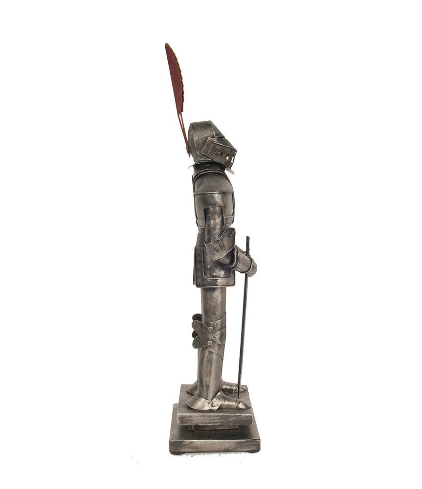Gray Metal Hand Painted Figurine Tabletop Sculpture