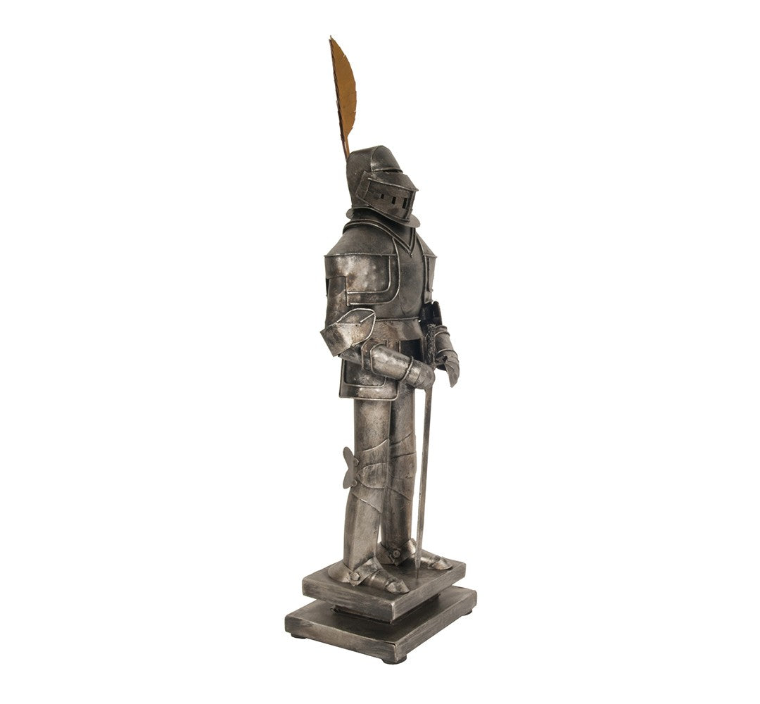Gray Metal Hand Painted Figurine Tabletop Sculpture