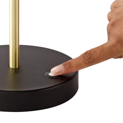 Matte Black & Gold Mod Adjustable Desk Lamp