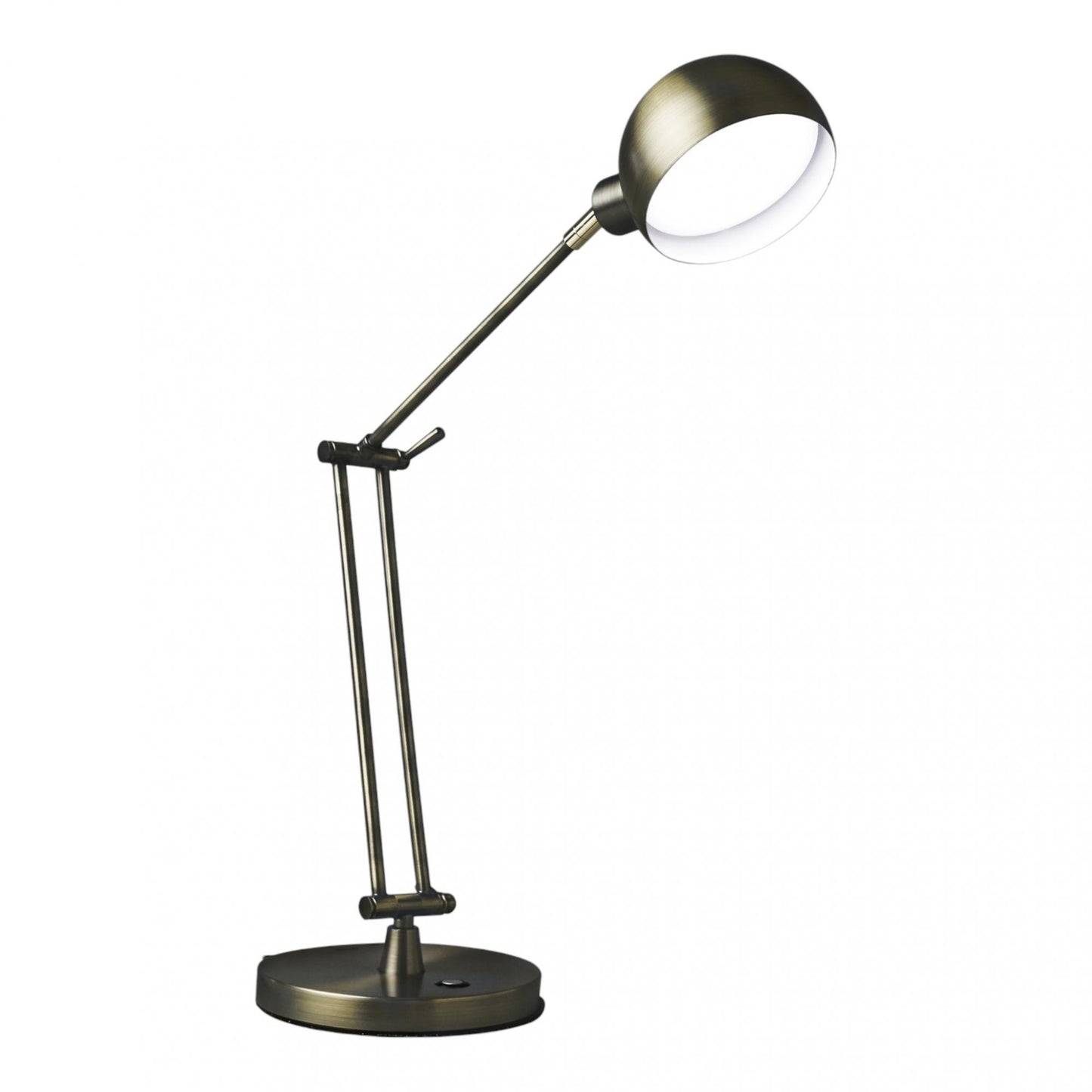 Shiny Satin Brass Adjustable Desk Lamp