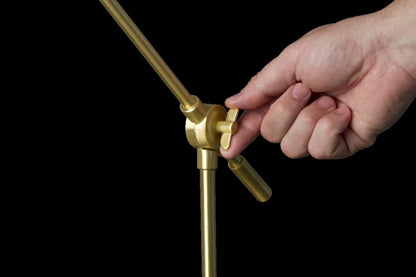 Shiny Satin Brass Adjustable Desk Lamp