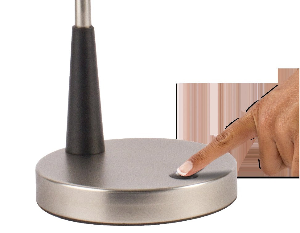 Black Matte & Silver Adjustable Desk Lamp