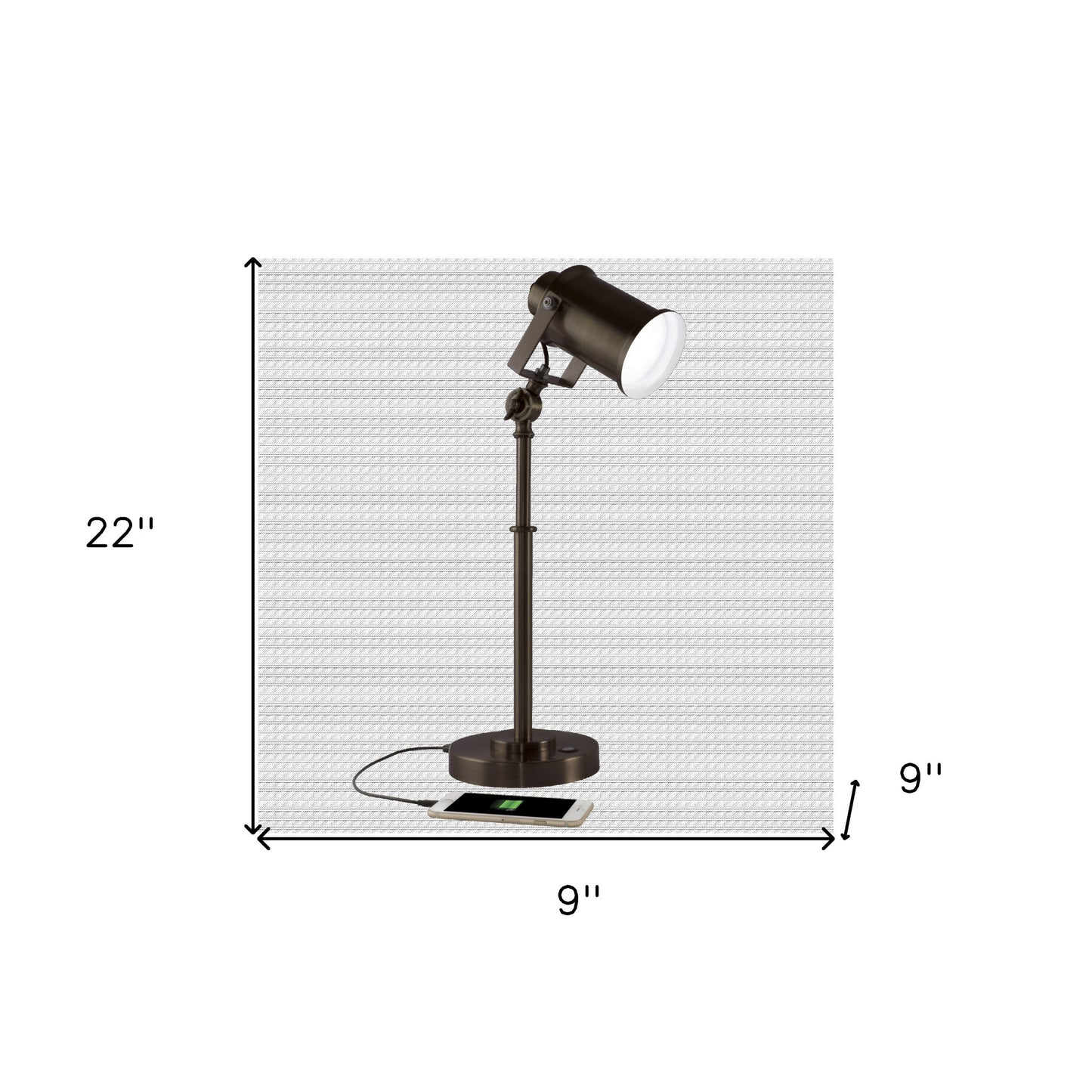Vintage Style Industrial Bronze Adjustable Desk Lamp