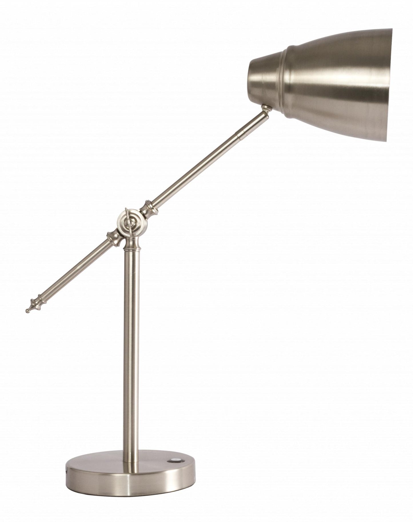 Brushed Silver Adjustable Desk Lamp