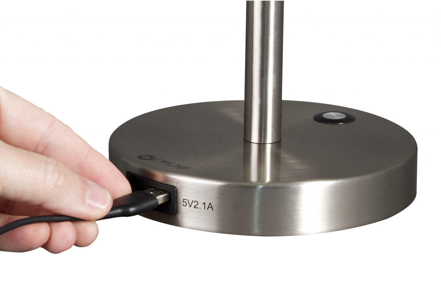 Brushed Silver Adjustable Desk Lamp