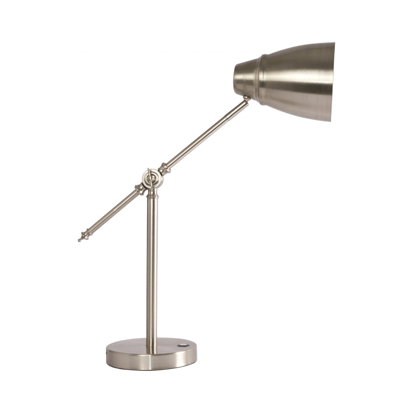 Brushed Silver Adjustable Desk Lamp