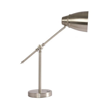 Brushed Silver Adjustable Desk Lamp