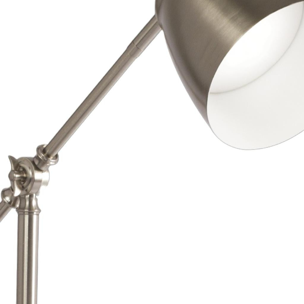 Brushed Silver Adjustable Desk Lamp
