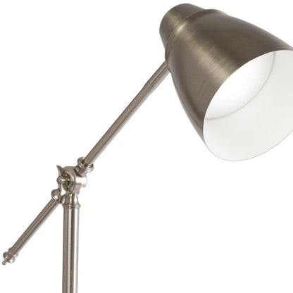 Brushed Silver Adjustable Desk Lamp