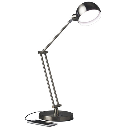 Brushed Nickel Adjustable Desk Lamp