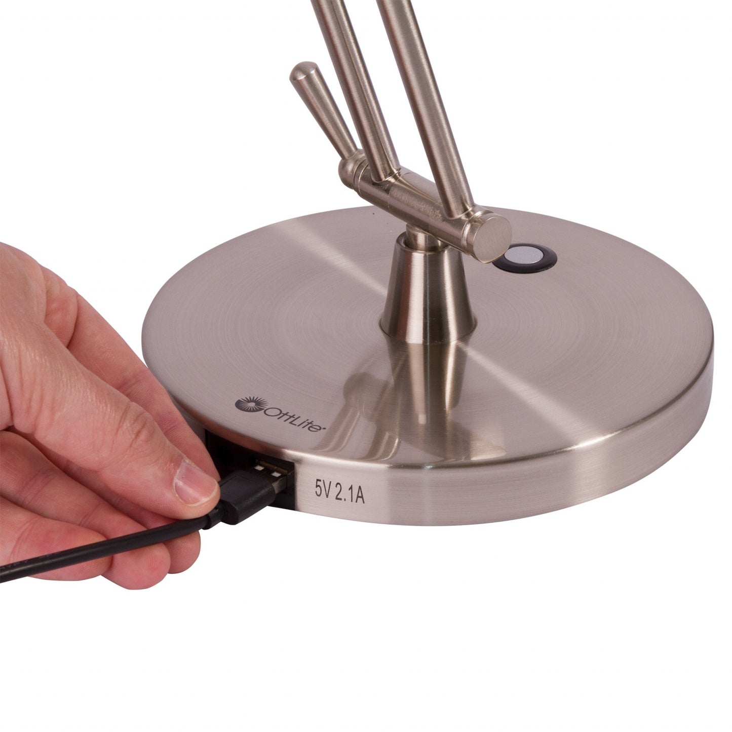 Brushed Nickel Adjustable Desk Lamp