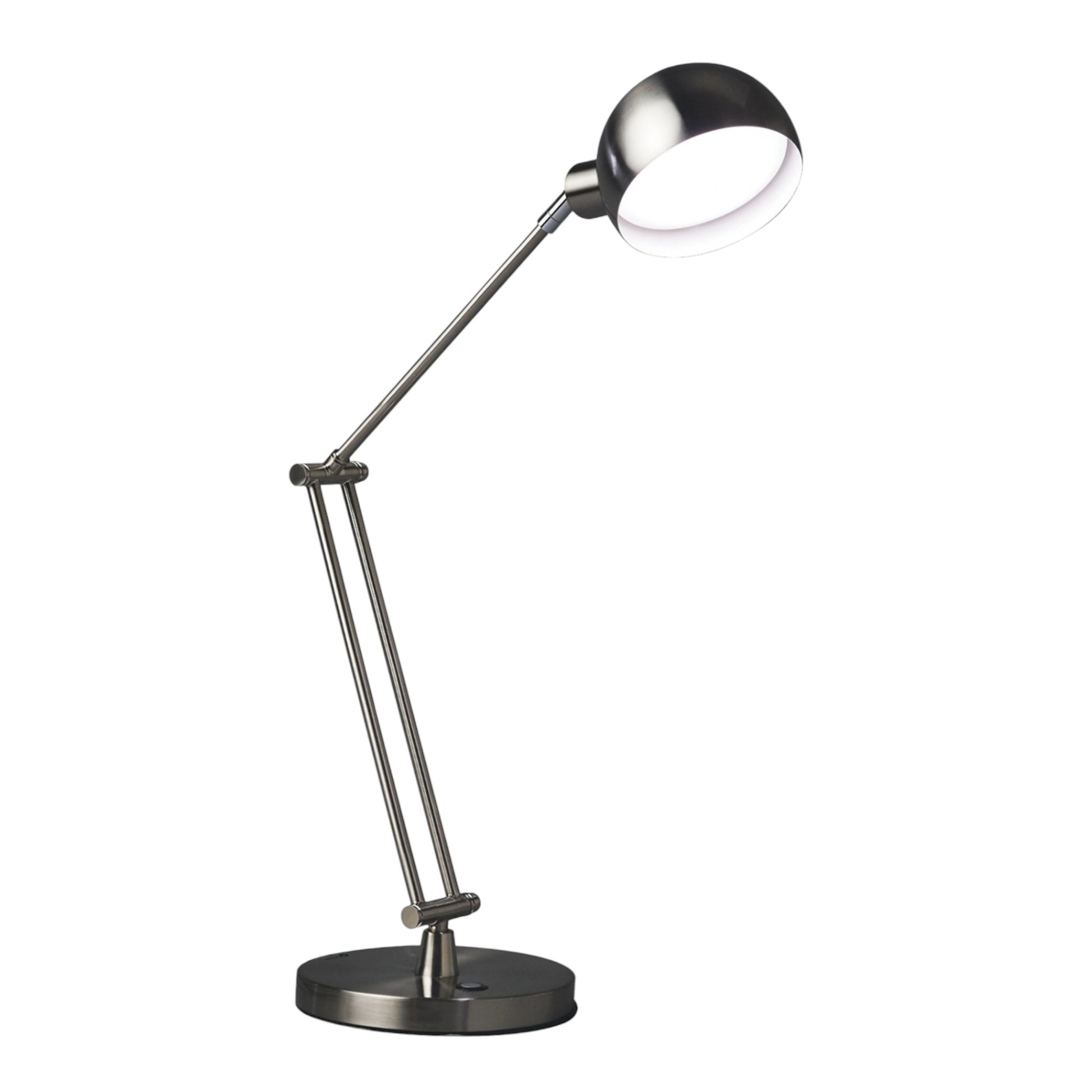Brushed Nickel Adjustable Desk Lamp