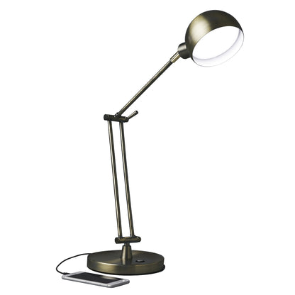 Antiqued Bronze Adjustable Desk Lamp