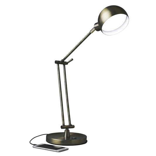 Antiqued Bronze Adjustable Desk Lamp