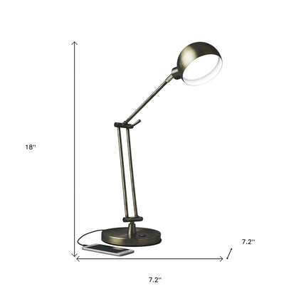 Antiqued Bronze Adjustable Desk Lamp
