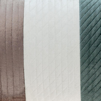 Green Striped Velvet Pillow
