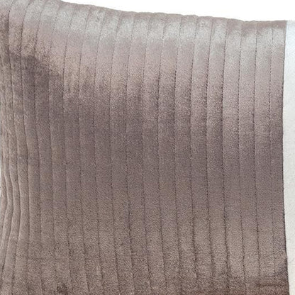 Green Striped Velvet Pillow