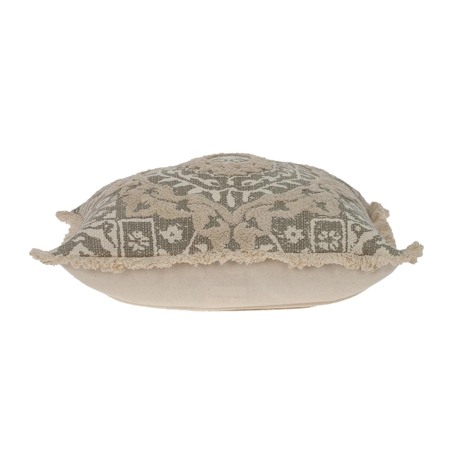 Boho Garland Beige & Khaki Accent Pillow
