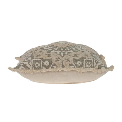 Boho Garland Beige & Khaki Accent Pillow