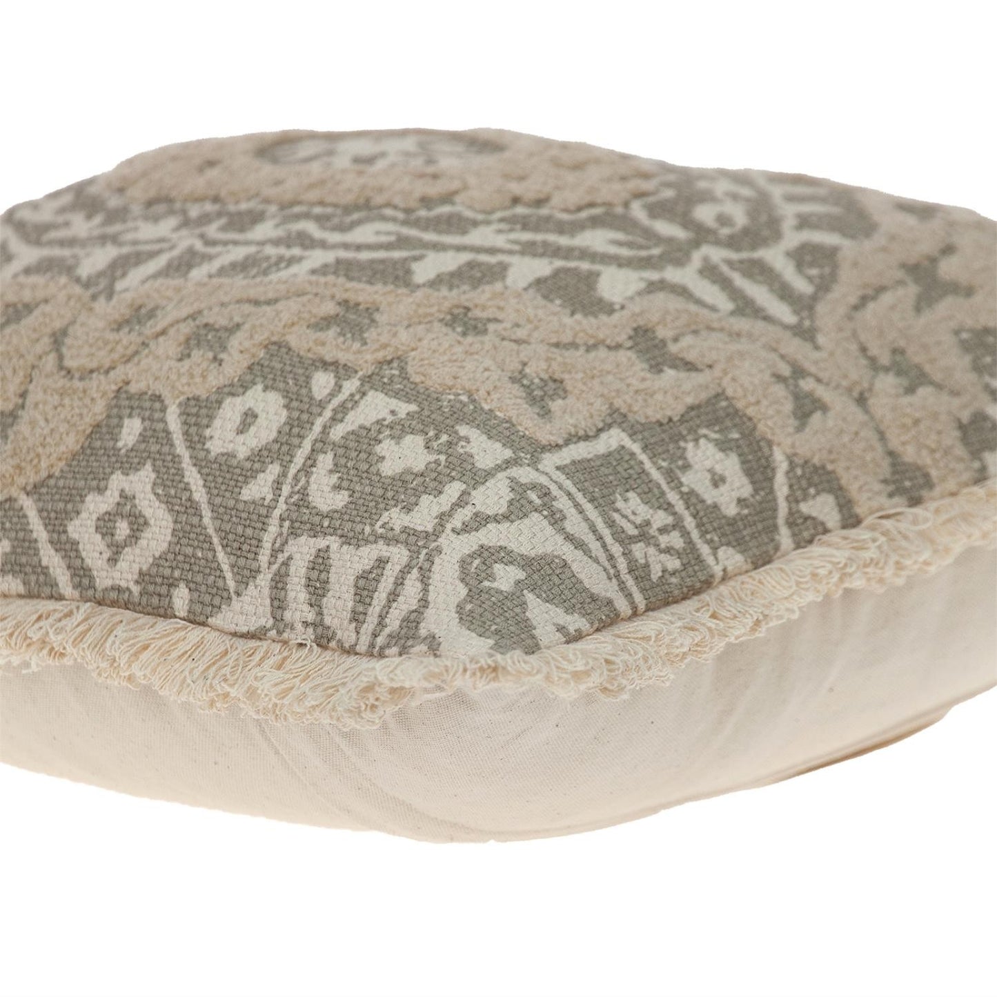 Boho Garland Beige & Khaki Accent Pillow