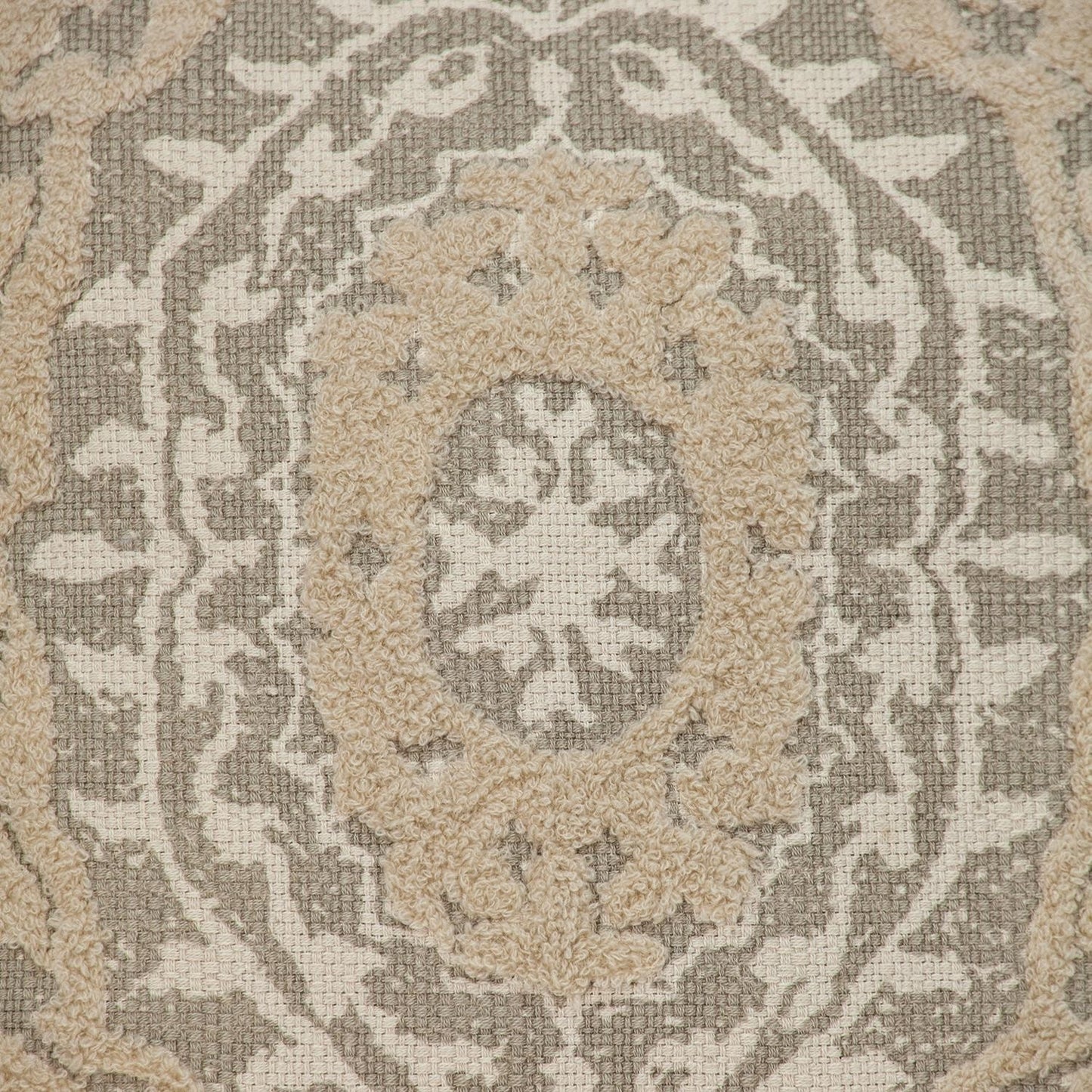Boho Garland Beige & Khaki Accent Pillow