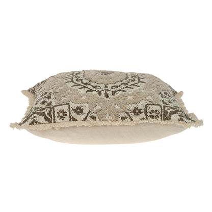 Boho Garland Beige & Brown Accent Pillow