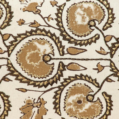Gold & Bronze Embroidered Lumbar Pillow