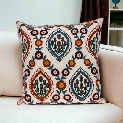 Multicolor Cotton Blend Pillow