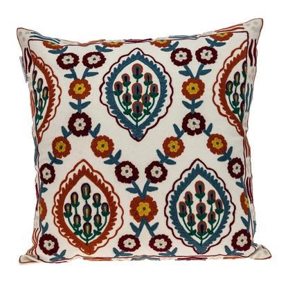 Multicolor Cotton Blend Pillow