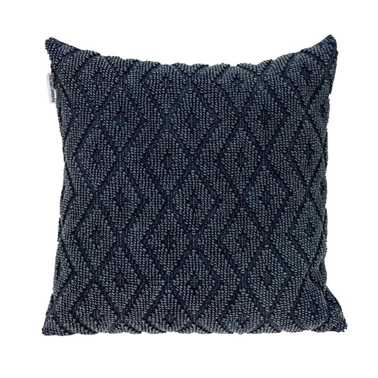 Jacquard Diamond Pattern Navy Pillow
