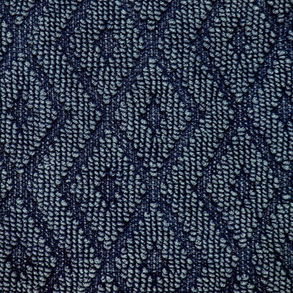 Jacquard Diamond Pattern Navy Pillow