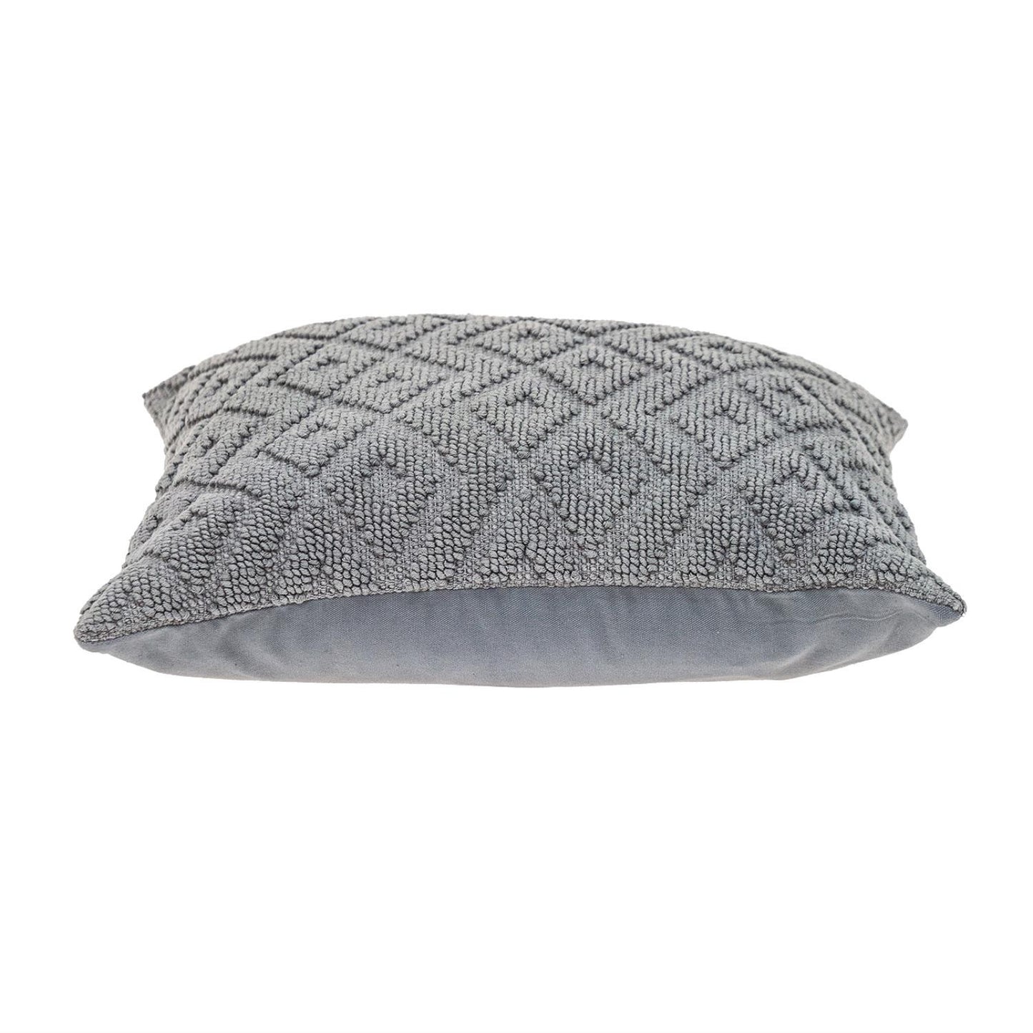 Jacquard Diamond Pattern Gray Pillow