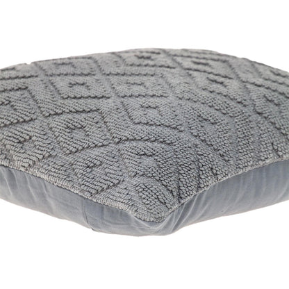 Jacquard Diamond Pattern Gray Pillow