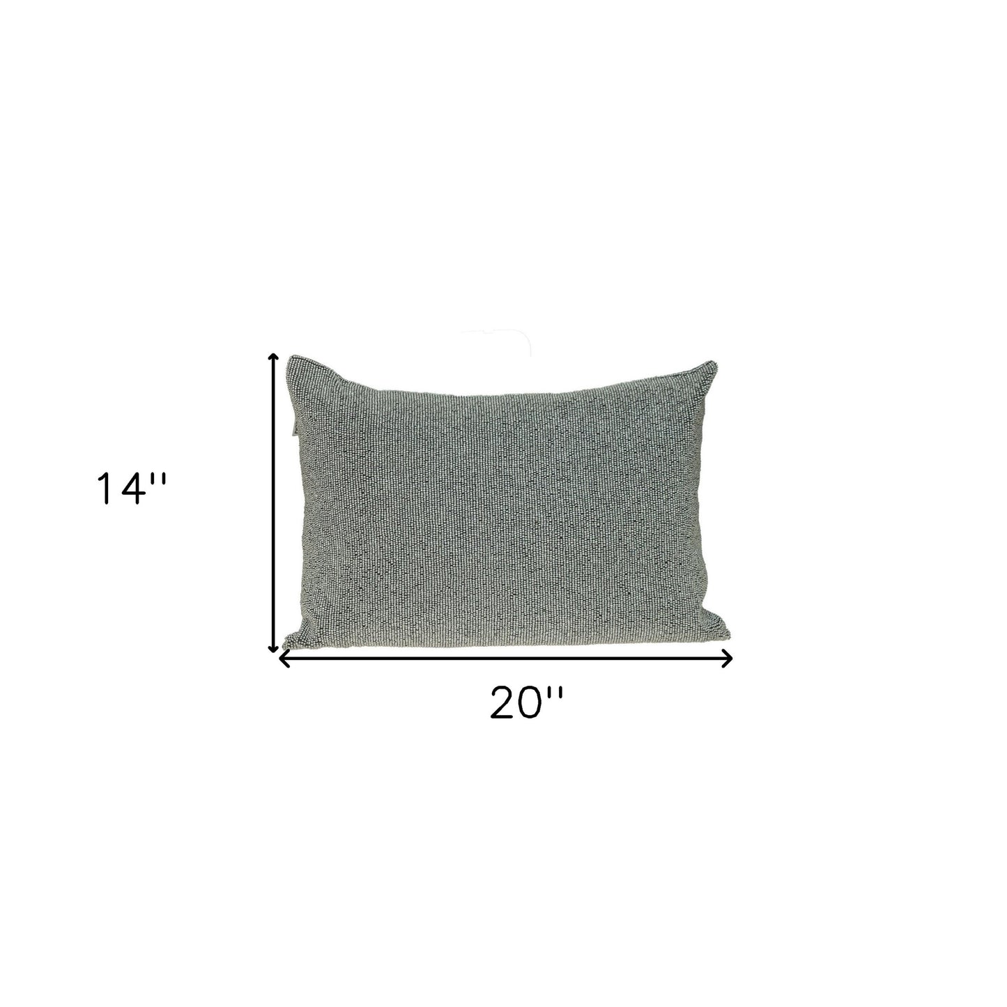 Shimmering Silver Beaded Luxury Pillow