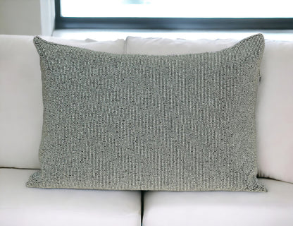 Shimmering Silver Beaded Luxury Pillow
