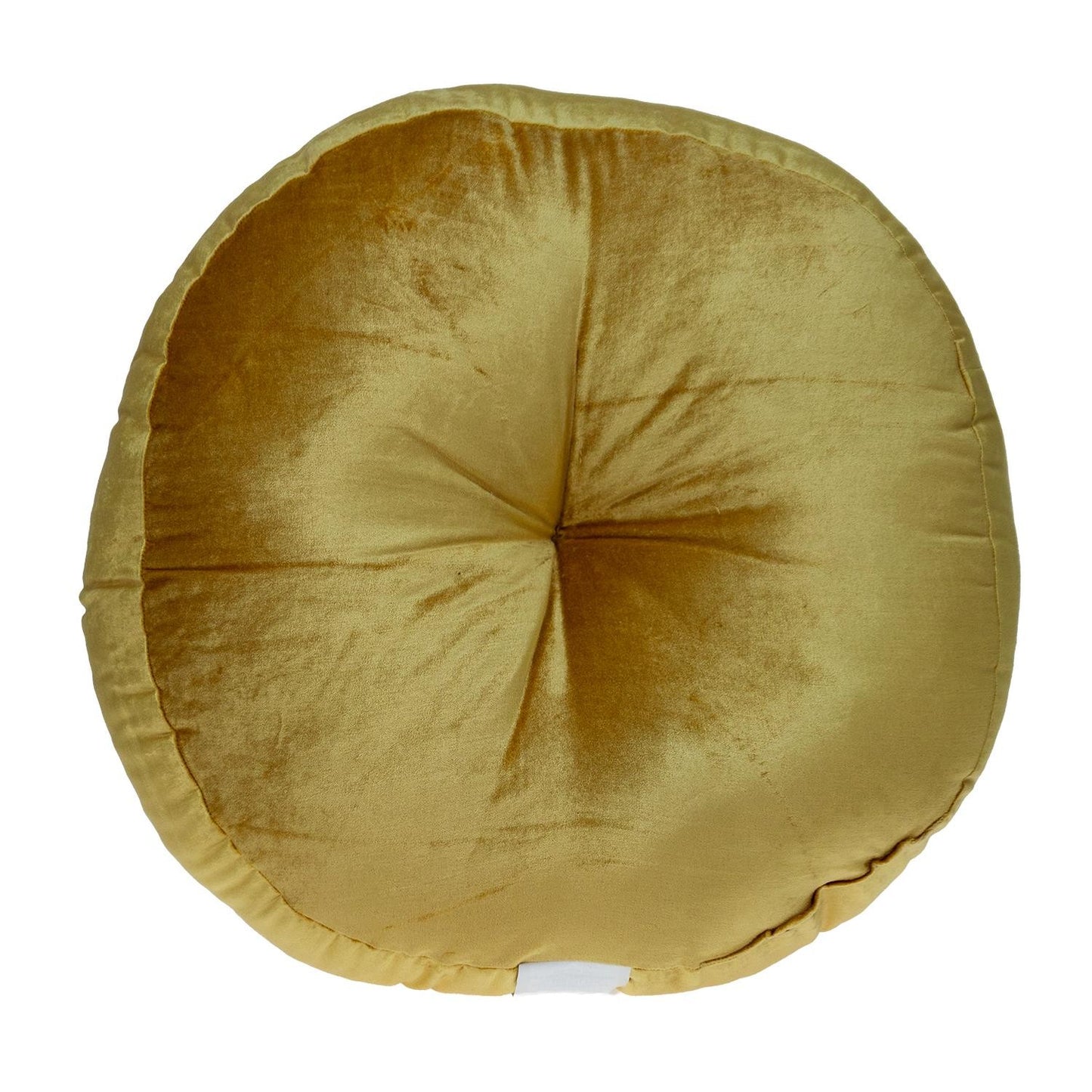 Yellow Round Velvet Pillow